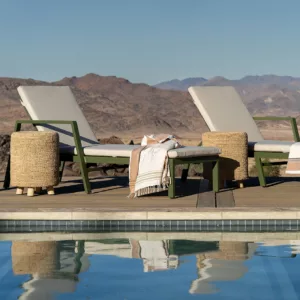 Crystal Pool Lounger with Arms